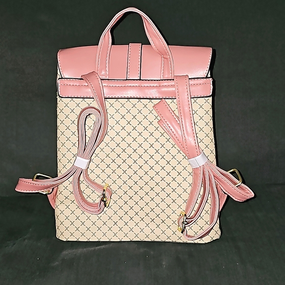 Pink and Beige Backpack - Picture 2 of 4